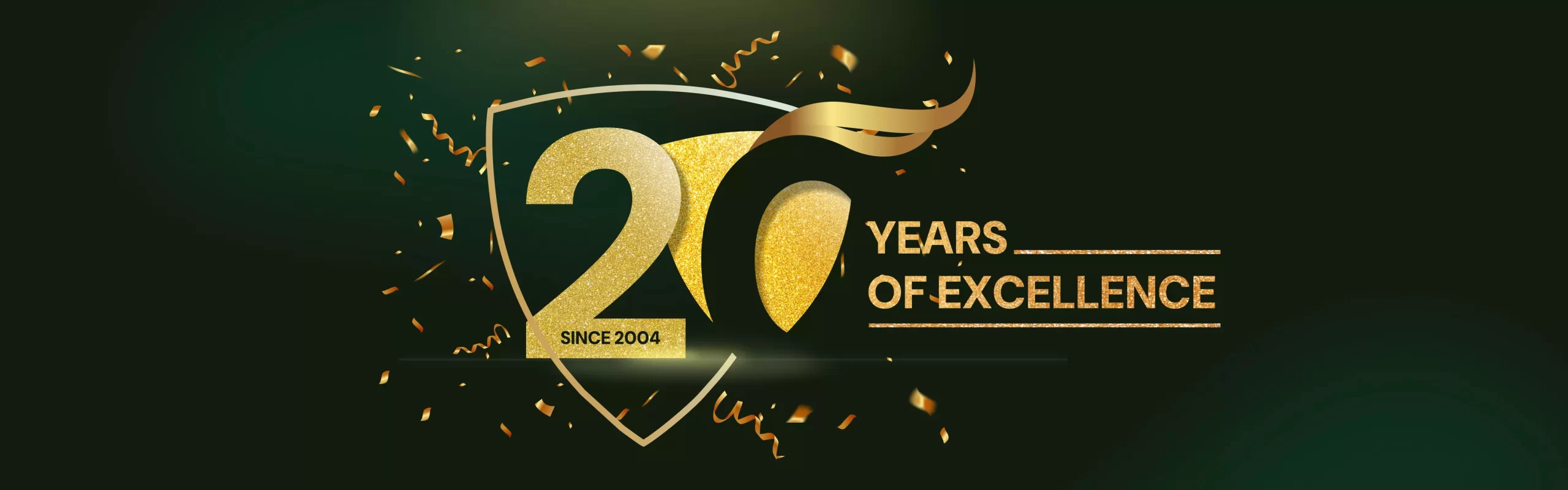 20 Years of Excellence Website Slider Banner